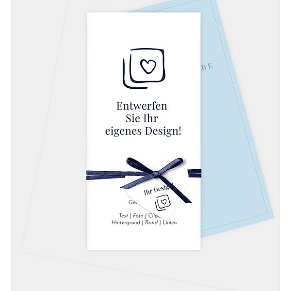 Einladungskarte Blanko Design, Postkarte hoch (100 x 210mm)