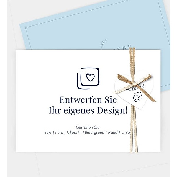 Einladungskarte Blanko Design, Postkarte quer (170 x 120mm)