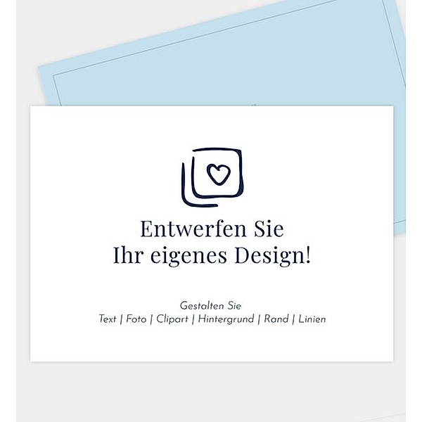 Einladungskarte Blanko Design, Postkarte quer (210 x 148mm)