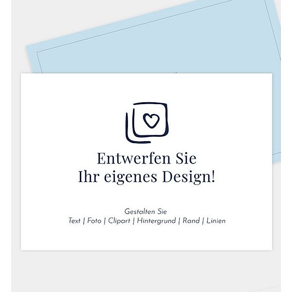 Einladungskarte Blanko Design, Postkarte quer (210 x 148mm)