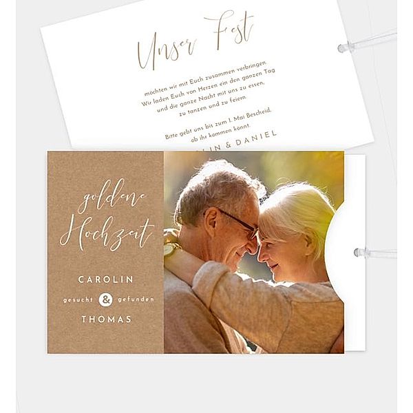 Einladungskarte Easy Wedding, Einsteckkarte quer (168 x 115mm)