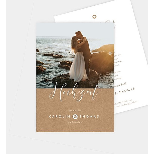 Einladungskarte Easy Wedding, Postkarte hoch (105 x 148mm)