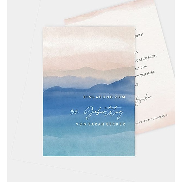 Einladungskarte Im Nebel, Postkarte hoch (105 x 148mm)