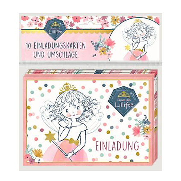 Einladungskarten - Prinzessin Lillifee (Glitter & Gold) - Einladung