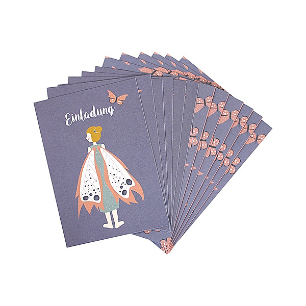 ava&yves Einladungskarten-Set ELFE 6 Karten + Umschläge