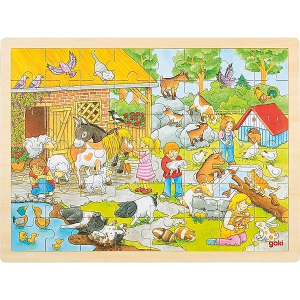 Gollnest & Kiesel Einlegepuzzle Streichelzoo (Kinderpuzzle), goki