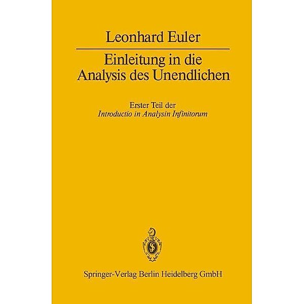 Einleitung in die Analysis des Unendlichen, Leonhard Euler