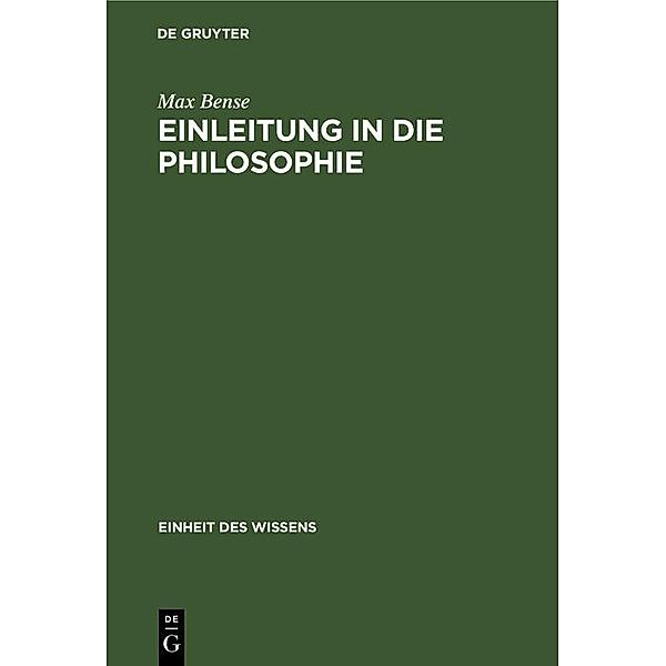 Einleitung in die Philosophie / Jahrbuch des Dokumentationsarchivs des österreichischen Widerstandes, Max Bense