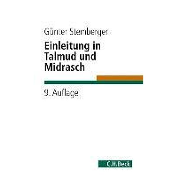 Einleitung in Talmud und Midrasch, Günther Stemberger