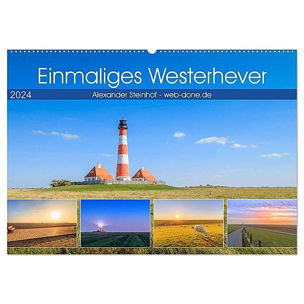 Einmaliges Westerhever (Wandkalender 2024 DIN A2 quer), CALVENDO Monatskalender, Alexander Steinhof