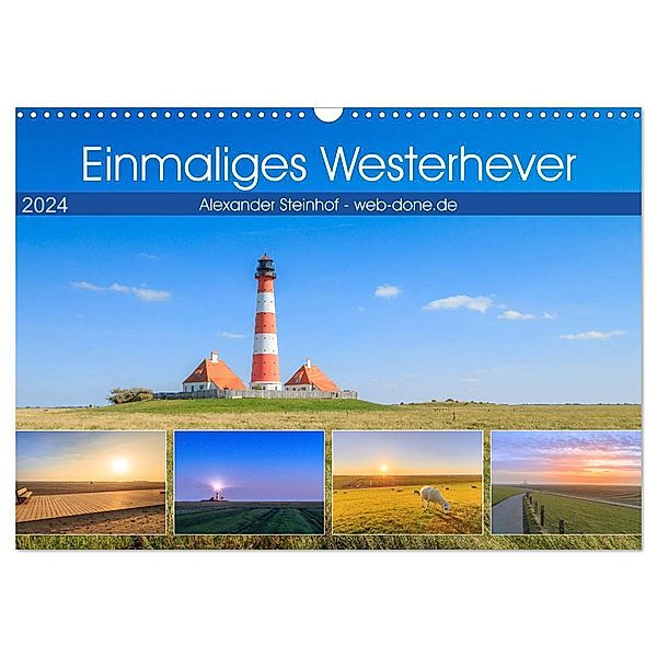 Einmaliges Westerhever (Wandkalender 2024 DIN A3 quer), CALVENDO Monatskalender, Alexander Steinhof