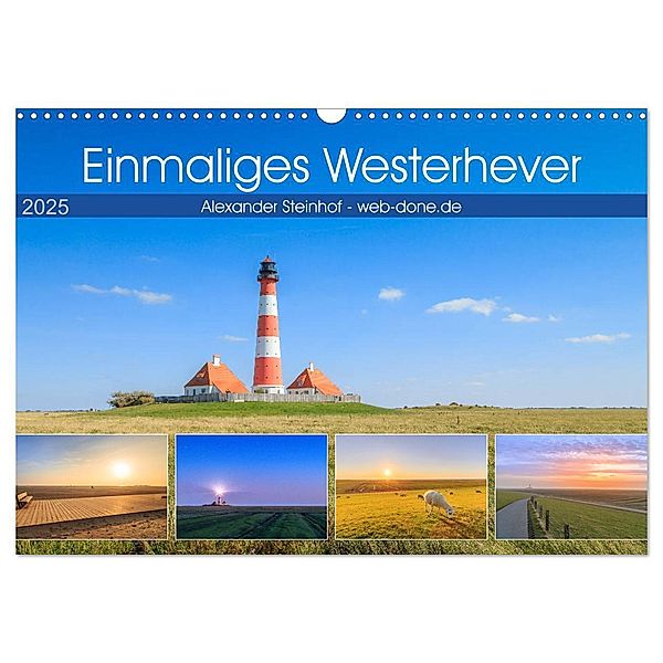 Einmaliges Westerhever (Wandkalender 2025 DIN A3 quer), CALVENDO Monatskalender, Calvendo, Alexander Steinhof