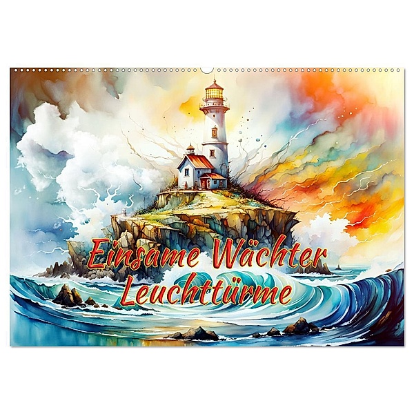 Einsame Wächter Leuchttürme (Wandkalender 2024 DIN A2 quer), CALVENDO Monatskalender, Calvendo, Dusanka Djeric