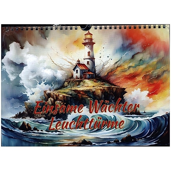 Einsame Wächter Leuchttürme (Wandkalender 2024 DIN A4 quer), CALVENDO Monatskalender, Calvendo, Dusanka Djeric