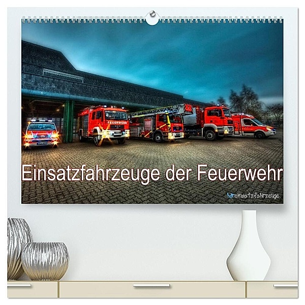 Einsatzfahrzeuge der Feuerwehr (hochwertiger Premium Wandkalender 2024 DIN A2 quer), Kunstdruck in Hochglanz, Markus Will