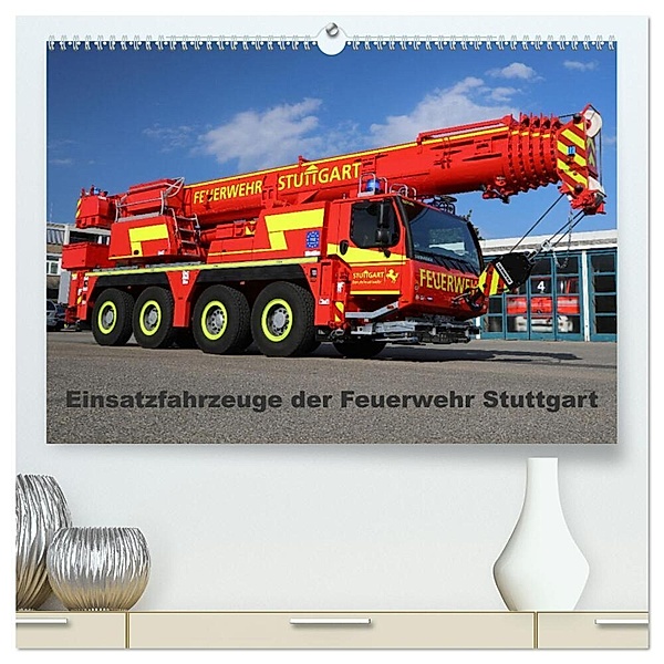 Einsatzfahrzeuge der Feuerwehr Stuttgart (hochwertiger Premium Wandkalender 2024 DIN A2 quer), Kunstdruck in Hochglanz, Matthias Hansen