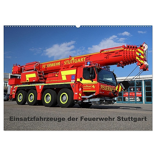 Einsatzfahrzeuge der Feuerwehr Stuttgart (Wandkalender 2024 DIN A2 quer), CALVENDO Monatskalender, Matthias Hansen