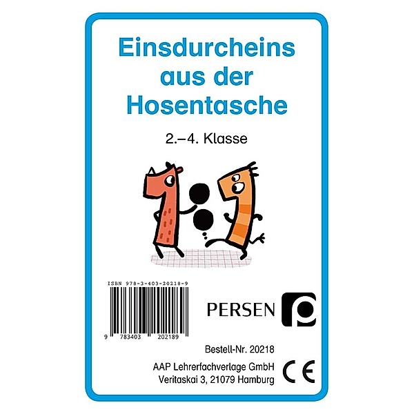 Einsdurcheins aus der Hosentasche,Kartenspiel, Klara Kirschbaum, Luise Welfenstein