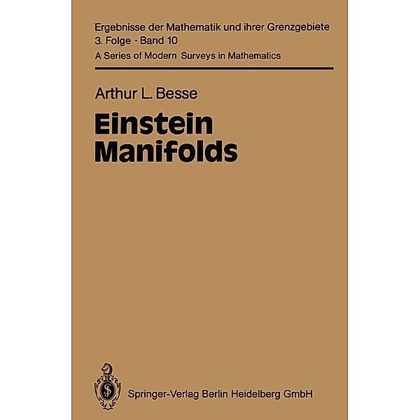 Einstein Manifolds, Arthur L. Besse