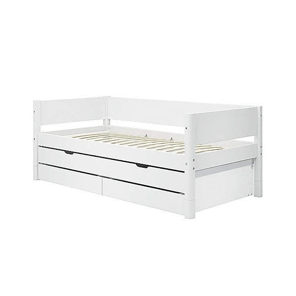 FLEXA Einzelbett WHITE III 90 x 190 cm (Farbe: weiß)