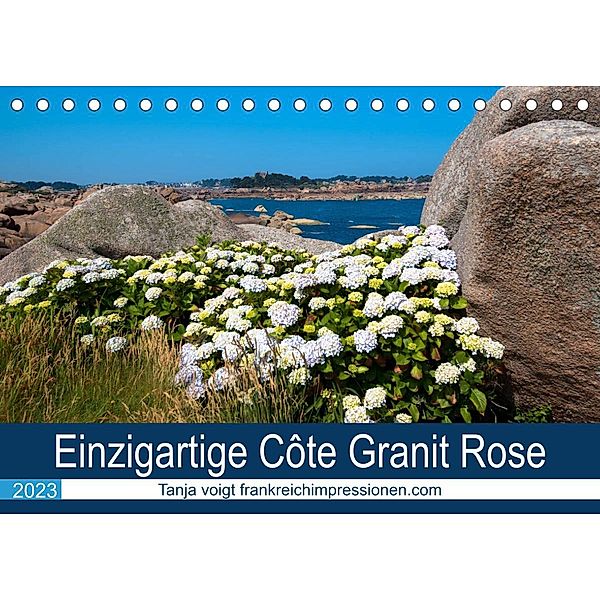 Einzigartige Côte Granit Rose (Tischkalender 2023 DIN A5 quer), Tanja Voigt