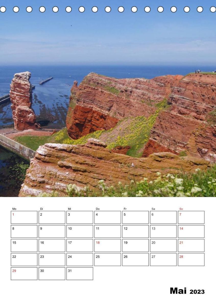 Einzigartige Insel Helgoland Tischkalender 2023 DIN A5 hoch - Kalender  bestellen
