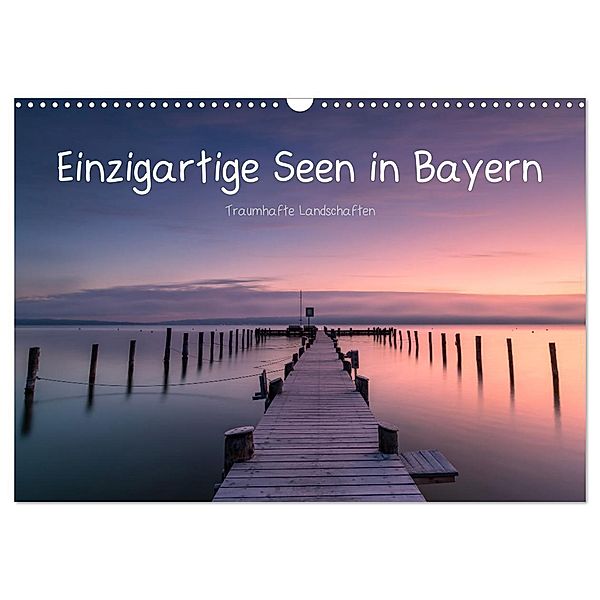 Einzigartige Seen in Bayern (Wandkalender 2024 DIN A3 quer), CALVENDO Monatskalender, Fotofabrik Stefanie Künneke