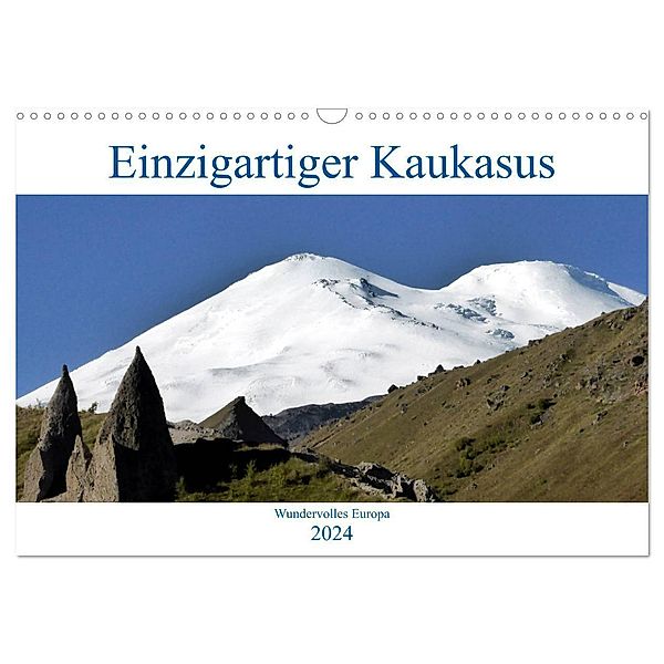Einzigartiger Kaukasus (Wandkalender 2024 DIN A3 quer), CALVENDO Monatskalender, Cycleguide