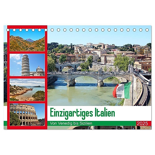 Einzigartiges Italien (Tischkalender 2025 DIN A5 quer), CALVENDO Monatskalender, Calvendo, Jakob Otto