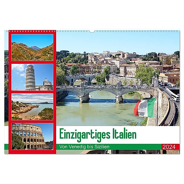 Einzigartiges Italien (Wandkalender 2024 DIN A2 quer), CALVENDO Monatskalender, Jakob Otto