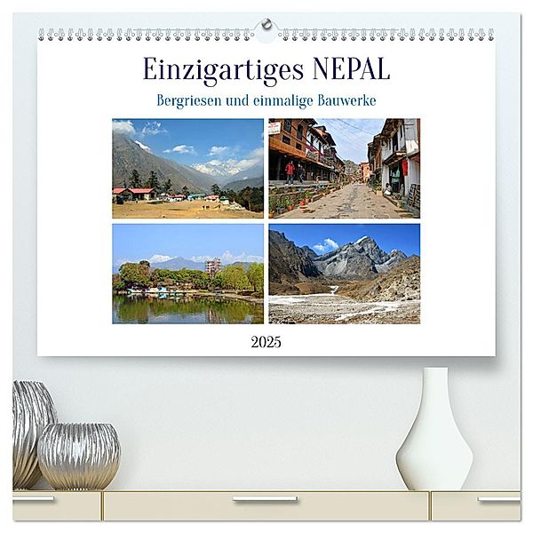 Einzigartiges NEPAL (hochwertiger Premium Wandkalender 2025 DIN A2 quer), Kunstdruck in Hochglanz, Calvendo, Ulrich Senff