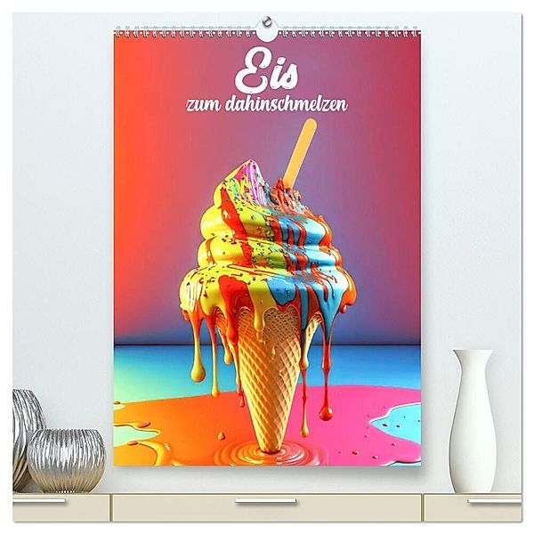 Eis zum dahinschmelzen (hochwertiger Premium Wandkalender 2024 DIN A2 hoch), Kunstdruck in Hochglanz, Calvendo, Liselotte Brunner-Klaus