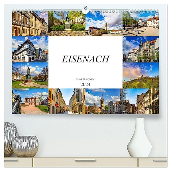 Eisenach Impressionen (hochwertiger Premium Wandkalender 2024 DIN A2 quer), Kunstdruck in Hochglanz, Dirk Meutzner