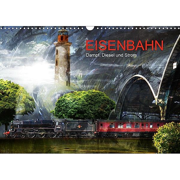 EISENBAHN - Dampf, Diesel und Strom (Wandkalender 2020 DIN A3 quer), Harald Fischer