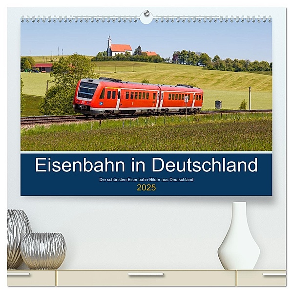 Eisenbahn in Deutschland (hochwertiger Premium Wandkalender 2025 DIN A2 quer), Kunstdruck in Hochglanz, Calvendo, Markus Mainka