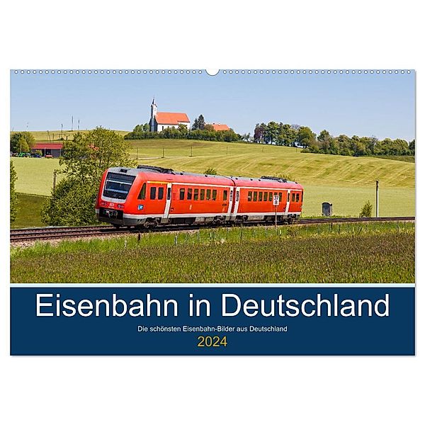 Eisenbahn in Deutschland (Wandkalender 2024 DIN A2 quer), CALVENDO Monatskalender, Markus Mainka