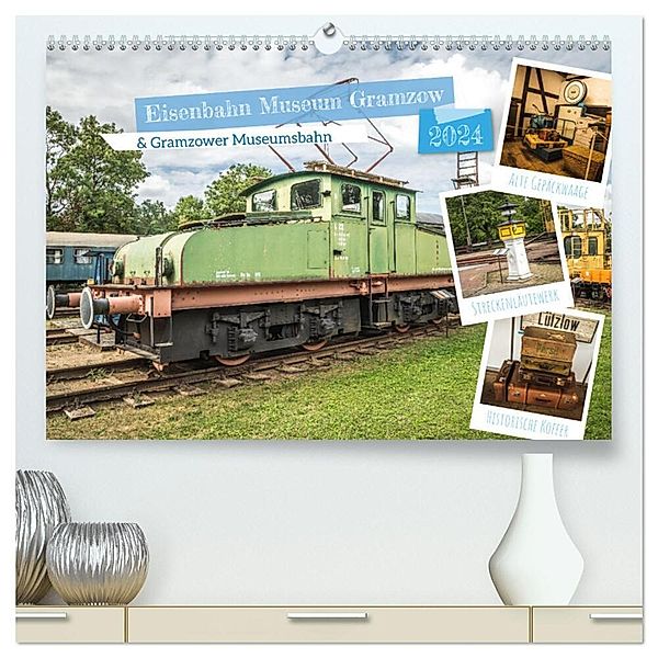 Eisenbahn Museum Gramzow (hochwertiger Premium Wandkalender 2024 DIN A2 quer), Kunstdruck in Hochglanz, Steffen Gierok-Latniak; Magik Artist Design