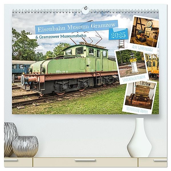 Eisenbahn Museum Gramzow (hochwertiger Premium Wandkalender 2025 DIN A2 quer), Kunstdruck in Hochglanz, Calvendo, Steffen Gierok-Latniak; Magik Artist Design