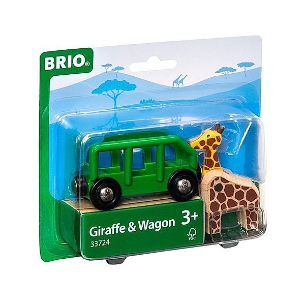 Brio Eisenbahn-Waggon GIRAFFENWAGEN 2-teilig in grün, BRIO®