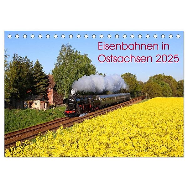 Eisenbahnen in Ostsachsen 2025 (Tischkalender 2025 DIN A5 quer), CALVENDO Monatskalender, Calvendo, Stefan Schumann