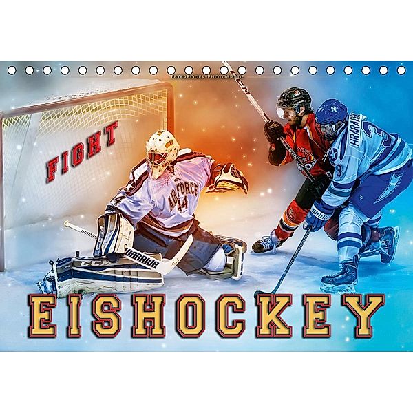 Eishockey - Fight (Tischkalender 2021 DIN A5 quer), Peter Roder