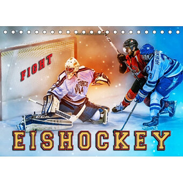 Eishockey - Fight (Tischkalender 2022 DIN A5 quer), Peter Roder
