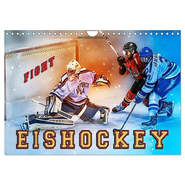 Eishockey - Fight (Wandkalender 2024 DIN A4 quer), CALVENDO Monatskalender, Peter Roder