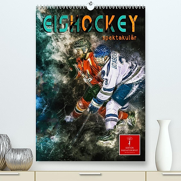 Eishockey spektakulär (Premium, hochwertiger DIN A2 Wandkalender 2023, Kunstdruck in Hochglanz), Peter Roder