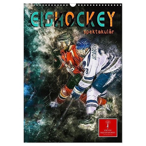Eishockey spektakulär (Wandkalender 2024 DIN A3 hoch), CALVENDO Monatskalender, Peter Roder