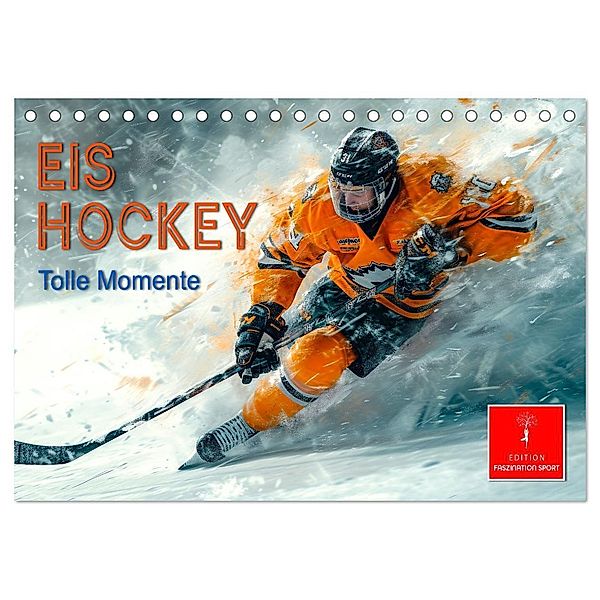 Eishockey - tolle Momente (Tischkalender 2025 DIN A5 quer), CALVENDO Monatskalender, Calvendo, Peter Roder