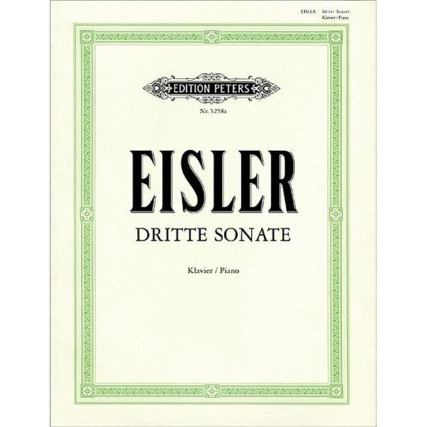Eisler, H: Dritte Sonate für Klavier, Hanns Eisler