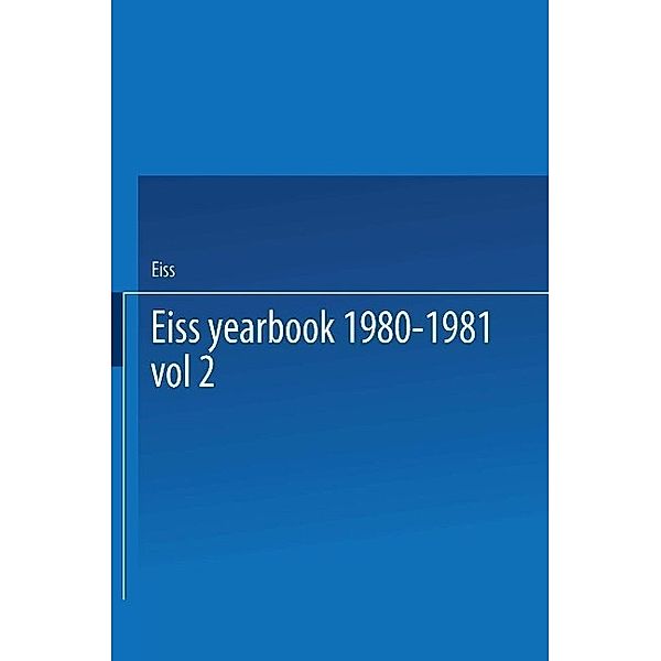 EISS Yearbook 1980-1981 Part II / Annuaire EISS 1980-1981 Partie II
