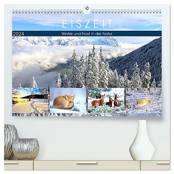 Eiszeit. Winter und Frost in der Natur (hochwertiger Premium Wandkalender 2024 DIN A2 quer), Kunstdruck in Hochglanz, Rose Hurley