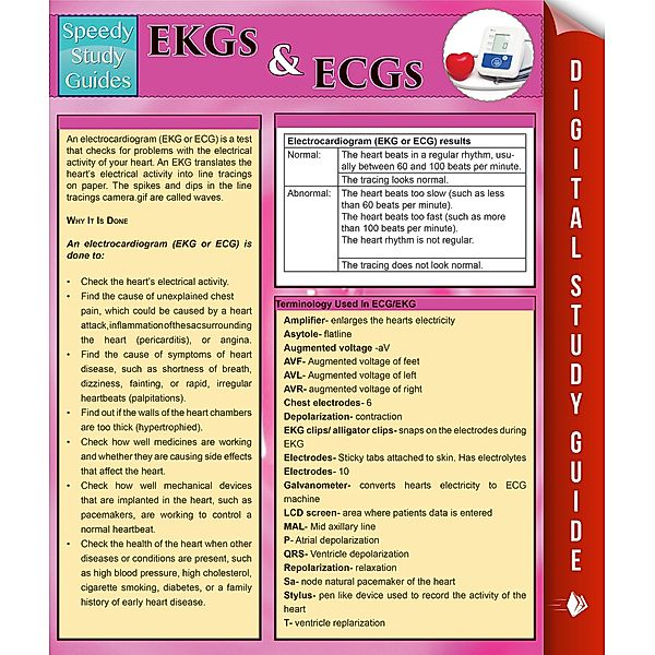 Ekgs And Ecgs (Speedy Study Guides) / Dot EDU, Speedy Publishing